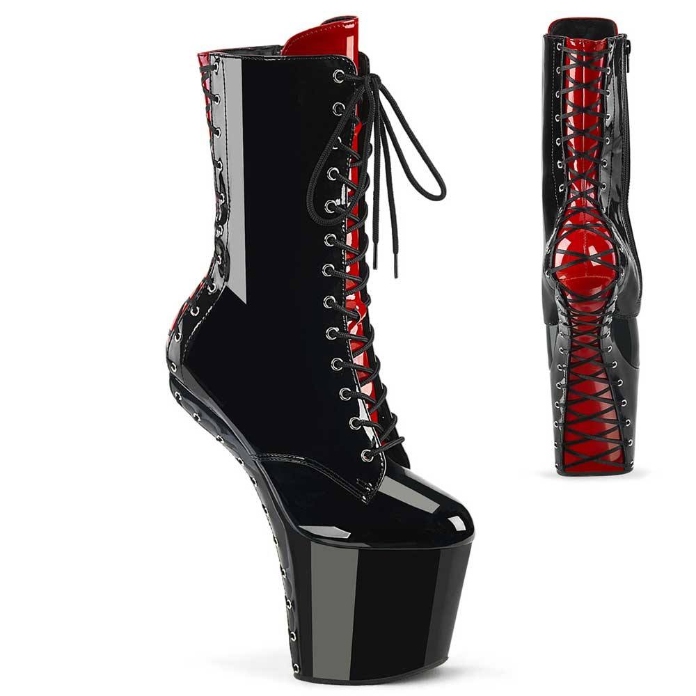 Pleaser - CRAZE1040FH Bottes de plateforme, Pole dance chaussures - Noir/Rouge Product image